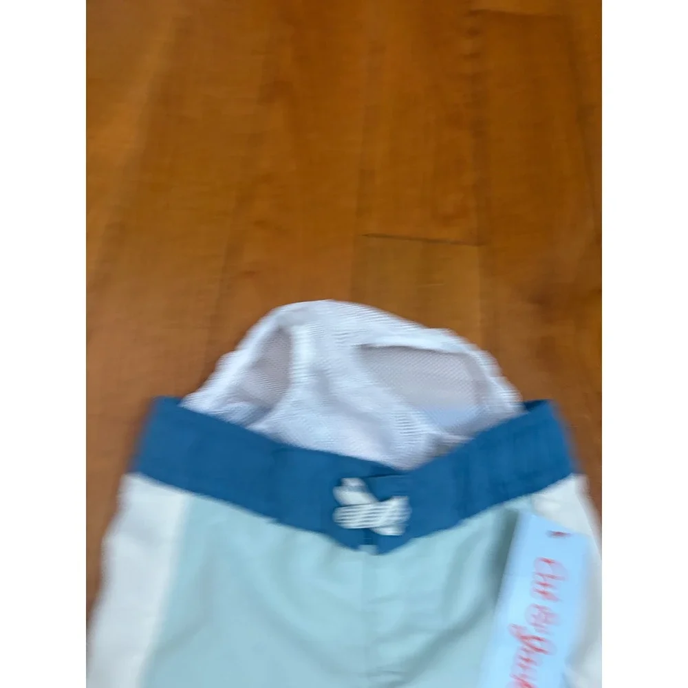 Cat & Jack Toddler Boys  Blue Colorblock Palm Tree Swim Trunks 12M NWT UPF 50+